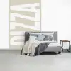 Pizza - Decoratie - Japandi - Wit fotobehang vinyl groot -slaapkamer