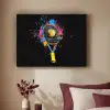 Graffiti - Sport - Tennis - Raket - Bal Textielframe zwart klein -sfeer1