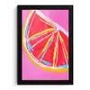 Grapefruit - Geschilderd - Roze - Strepen fotolijst zwart zonder passe partout klein -3d