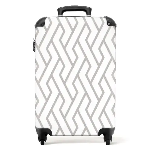 Grafisch - Patroon - Modern - Lijn NBS - Handbagage koffer - Kinderen Unisex middel 644 -productfoto_recht