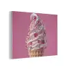Softijs - Edelstenen - Roze - Hoorntje PET vilt klein -3d