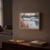 Riet - Gras - Natuur - Winter - Meer Light Box met batterij (Wandlamp) middel -sfeer1