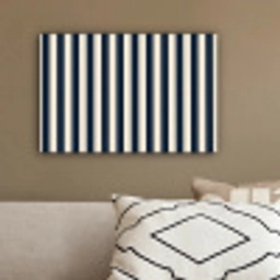 Verticale strepen - Blauw - Crème canvas 2cm klein 34 -sfeer3
