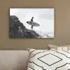 Surfer - Rots - Oceaan - Golven canvas 2cm klein -sfeer3