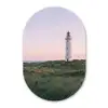 Vuurtoren - Duinlandschap - Zee Wandcirkel Ovaal Forex klein -3d