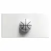 Basketbal - Wit - Schaduw - Lijnen Muismat XXL klein -3d_leeg