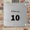 Metaal - Klassiek Naambord Vierkant klein -sfeer2