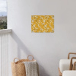 Bloesemtak - Aquarel - Geel tuinposter los doek klein 239 -sfeer8