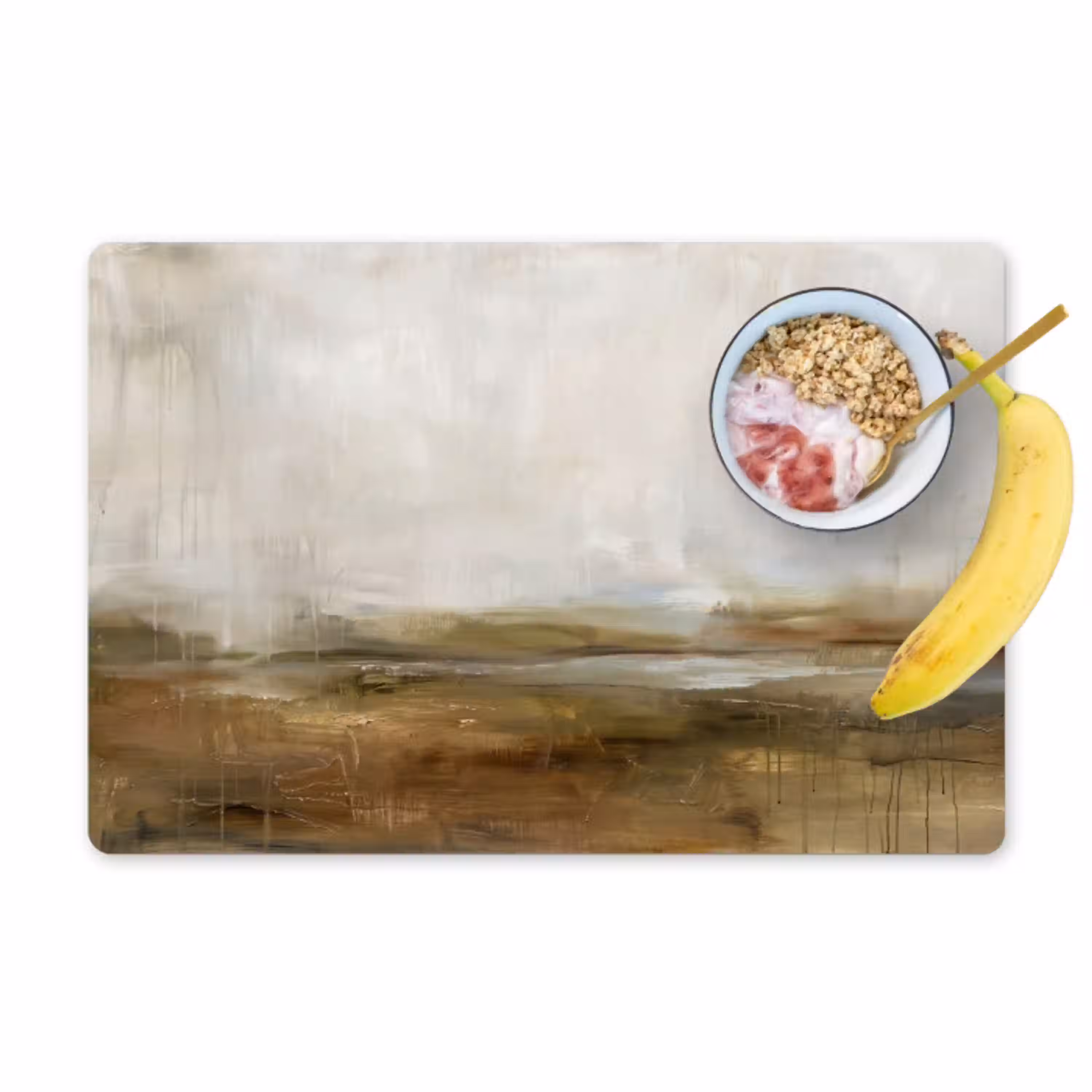 Abstract - Landschap - Natuur - Beige - Bruin Placemat vinyl groot -zzzproduct_Kitchenyeah-website