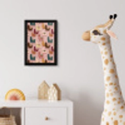 Alpaca's - Patroon - Kleurrijk fotolijst zwart zonder passe partout klein 224 -usfeer4_kinderkamer