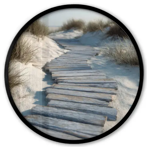 Pad - Planken - Duinen - Gras Fotolijst rond zonder passe partout klein -3d