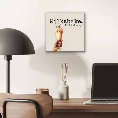 Milkshake - Kers - Rietje aluminium wit klein -sfeer5