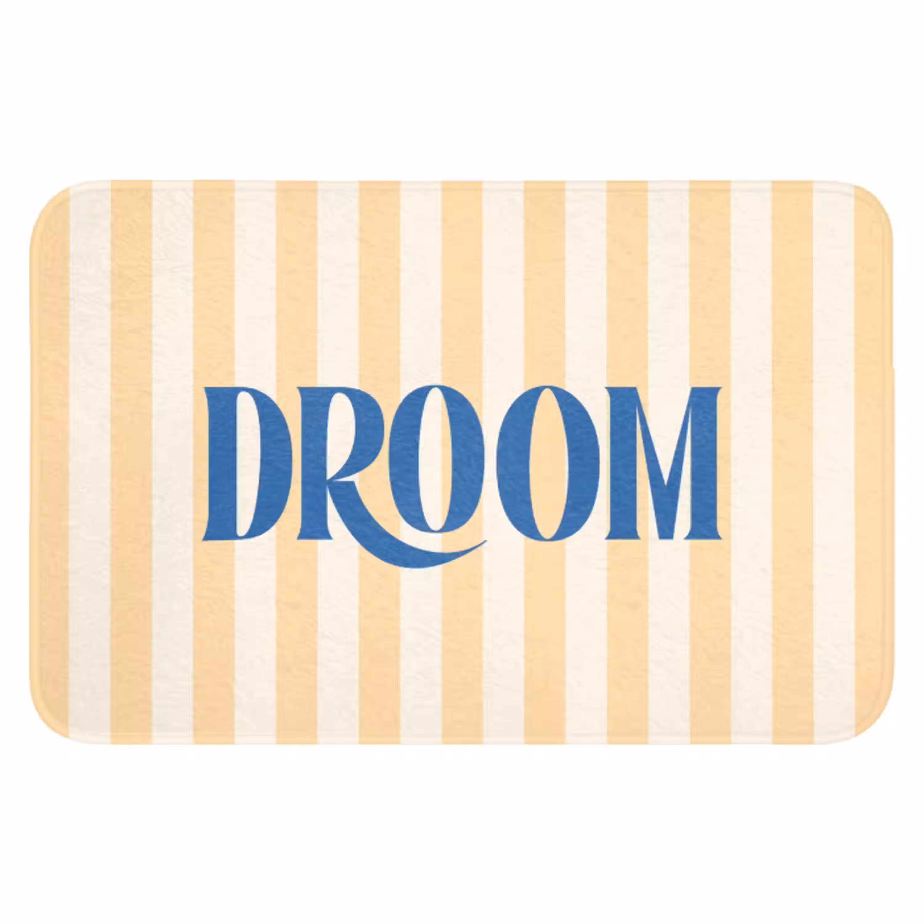 Blauw - Geel - Strepen - Droom WCmat klein -3d