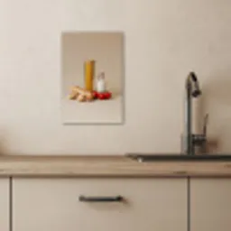 Spaghetti - Melk - Tomaten - Eieren - Brood KitchenYeah - Keuken - Canvas klein -sfeer2