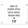 Quotes - Pap definitie - Spreuken - Vader tuinposter los doek klein -3d