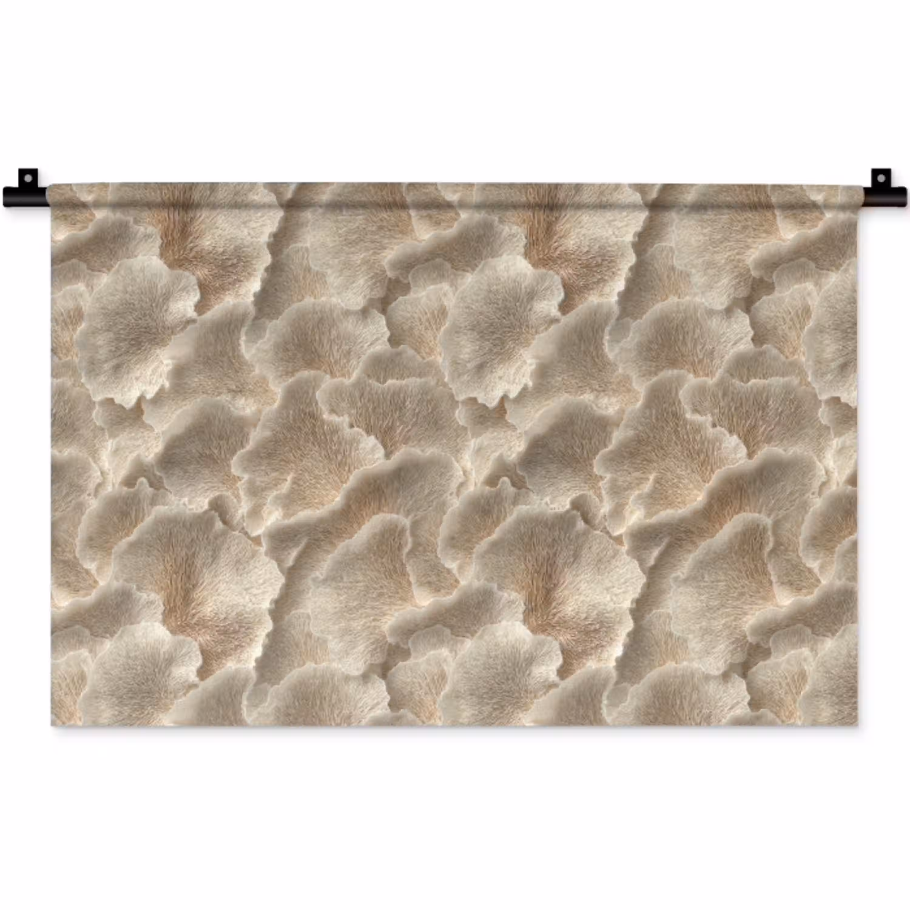 Waaierstructuren - Beige - Vezeltextuur Wandkleed katoen klein 269 -zz3d