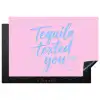 Tequila texted you - Roze - Blauw Inductie beschermer vinyl 3mm klein -3d