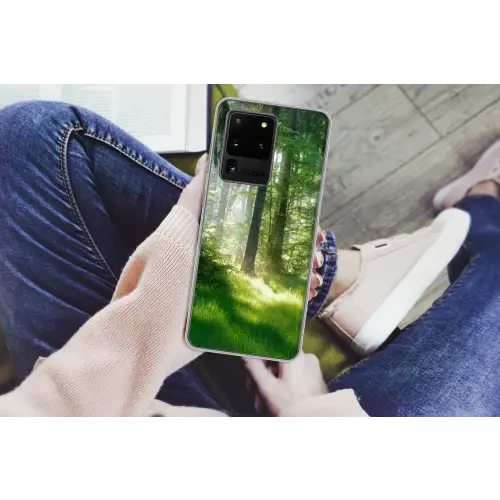 Natuur - Bomen - Bos - Groen - Zon Telefoonhoesje Samsung Galaxy S20 Ultra klein -handS20Ultra