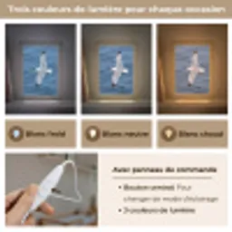 Zeemeeuw - Oceaan - Blauw Light Box met kabel (Kinderlampje) klein -USP_lichtkleurFR