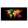Wereldkaart - Verf - Kleurrijk - Graffiti - Wereld Muismat XXL klein -3d_leeg