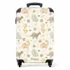 Dino patroon in pastelkleuren NBS - Handbagage koffer - Kinderen Unisex middel -productfoto_recht