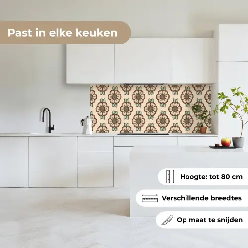 Retro - Bloemen - Design keuken achterwand 2 middel 871 -sfeer4_NL