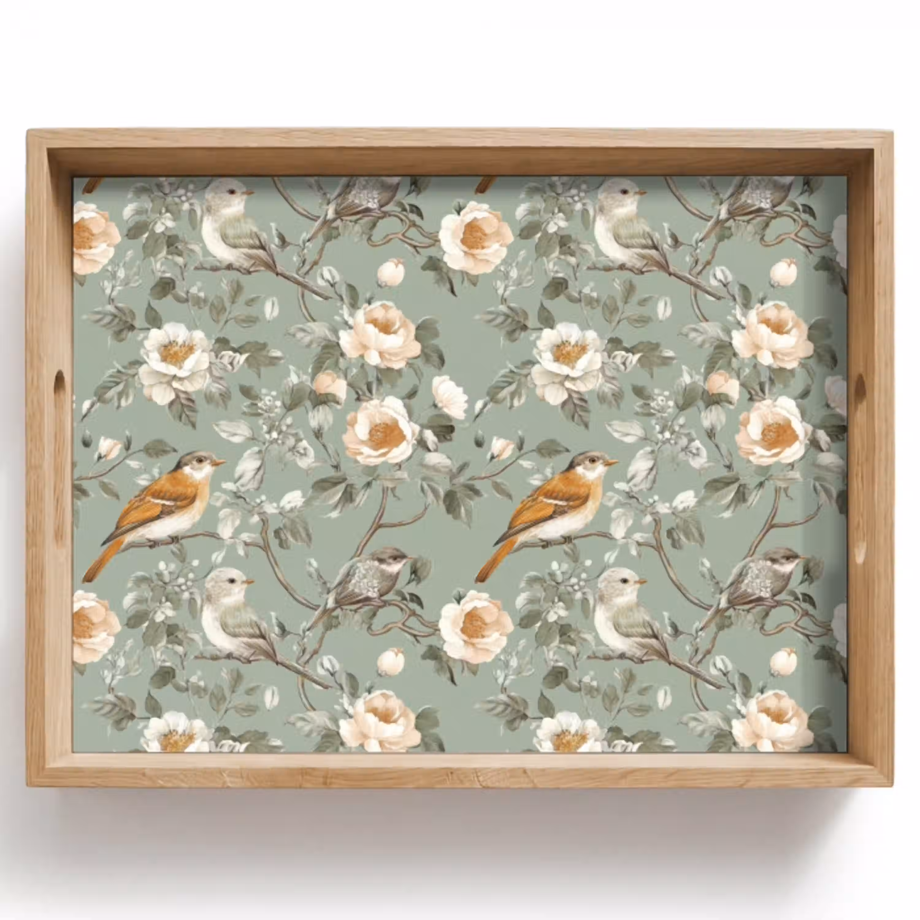 Roze - Vogels - Kleurrijk Dienblad Rechthoek middel 911 -z3d_shopping