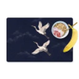 Kraanvogels - Nachthemel - Blauw Placemat vinyl groot -zzzproduct_Kitchenyeah-website