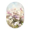 Quote - Bloemen - Schilderachtig Wandcirkel Ovaal Glas middel -3d