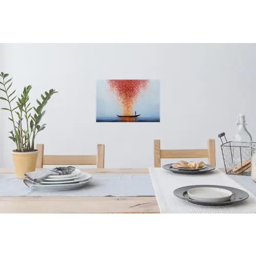 Wolk - Confetti - Boot - Wateroppervlakte Muursticker klein -eettafel