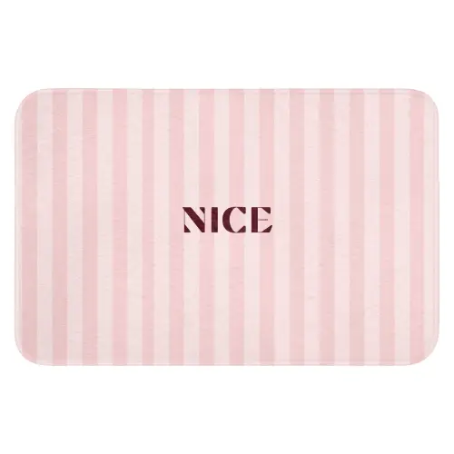 Nice - Strepen - Roze Badmat klein -3d