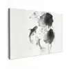 Lotusbloemen - Vissen - Bladeren - Zwart Tuinposter op houten frame 2 cm dik klein -3d