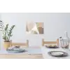 Vloeiende vlakken - Harmonieus - Golvend Muursticker klein -eettafel