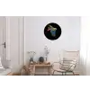 Papegaai - Kleurrijk - Vleugels - Sierlijk Wandcirkel aluminium klein -woonkamer