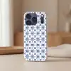 Modern - Patroon - Blauw - Roze Telefoonhoesje iPhone 17 Pro klein 878 -sfeer2