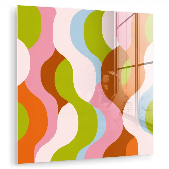 Abstract - Vormen - Roze plexiglas 5mm klein -zzzproduct_nieuw