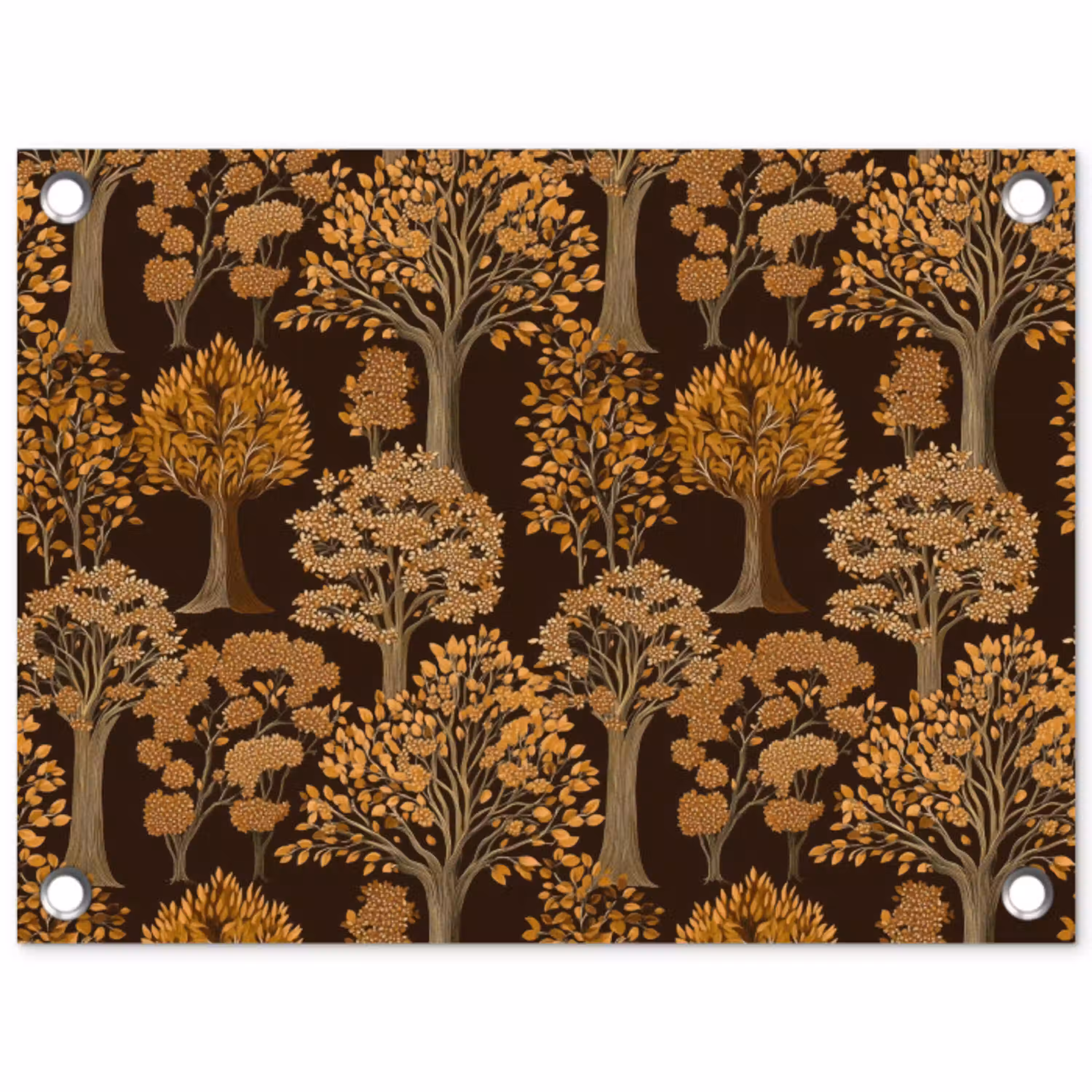 Bomen - Patroon - Bruin tuinposter los doek klein 239 -3d
