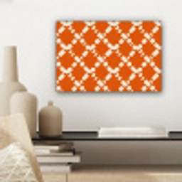 Oranje - Ruitpatroon - Wit canvas 2cm klein 34 -sfeer6