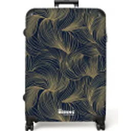 Abstract - Lijnen - Blauw - Goud NBS - Large koffer - Volwassenen Unisex groot -zzzzzzzzkaufland2