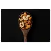 Hout - Noten - Zwart tuinposter los doek groot -3d