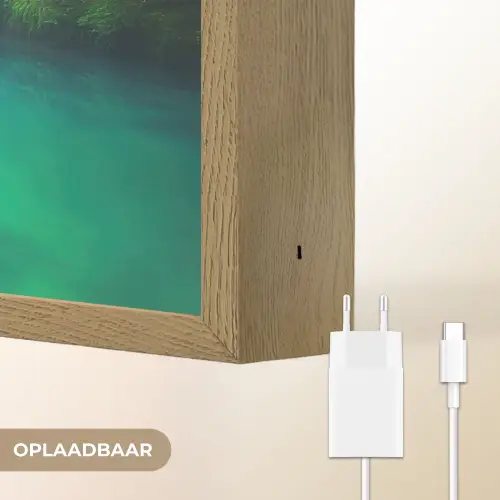 Brug - Water - Rivier - Bos Light Box met batterij (Wandlamp) middel -USP_websiteoplaadbaarNL