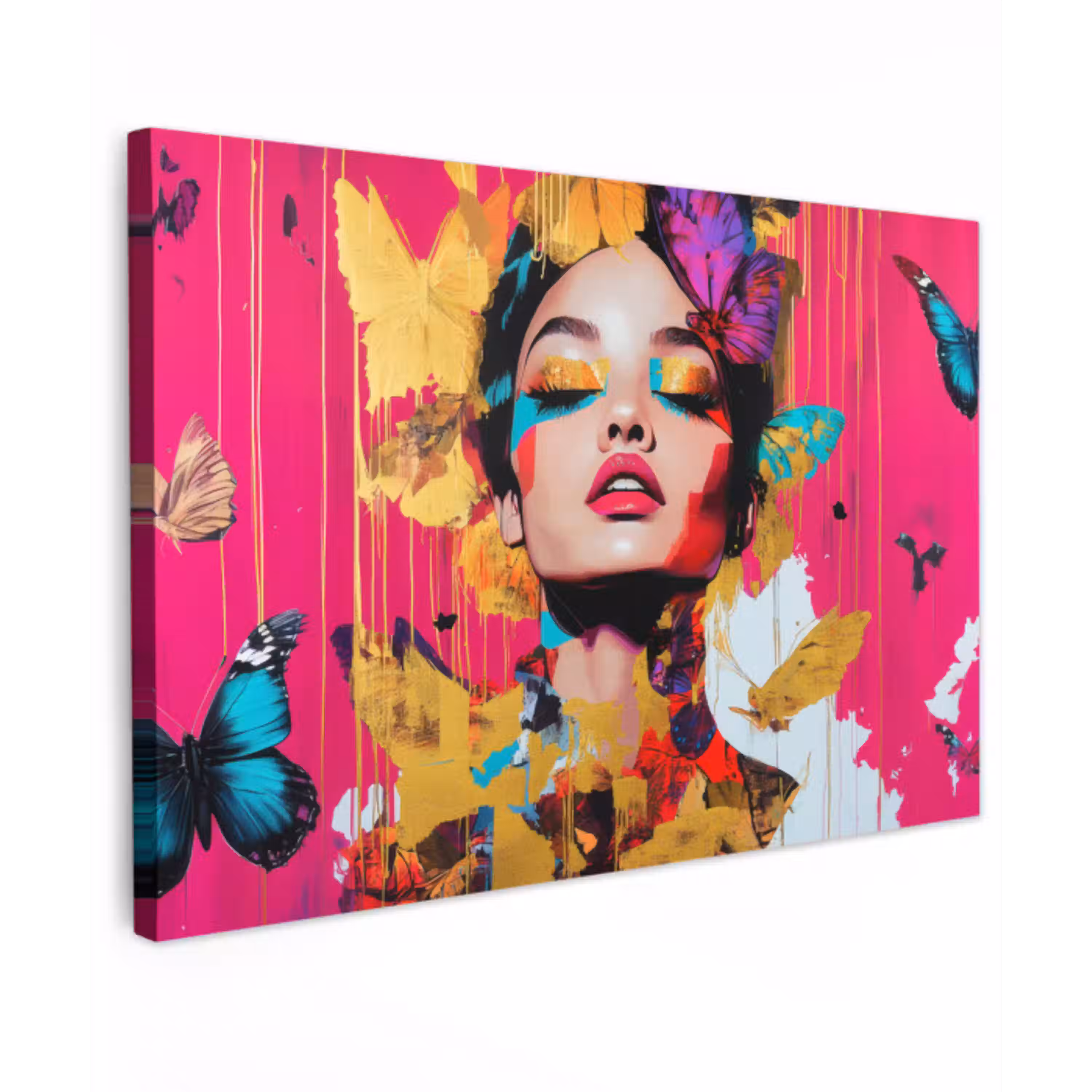 Vrouw - Abstract - Kleurrijk canvas 2cm klein -z3d