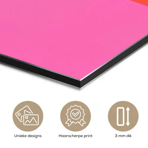 Palmbomen - Modern - Roze aluminium wit klein -closeup_NL