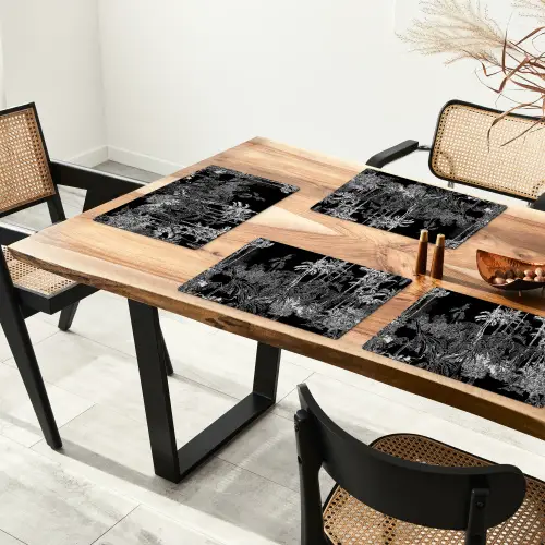 Jungle - Bomen - Bladeren - Tropical Placemat vinyl groot -zzsfeer4_Kitchenyeah-website