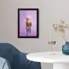 Papegaai - Koksmuts - Pilaar - Vogel fotolijst zwart zonder passe partout klein -sfeer4