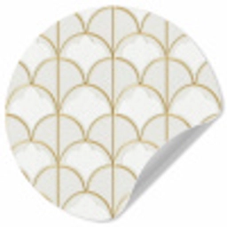 Mozaïek - Bogen - Goud Wandcirkel behangsticker klein 186 -3d