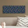 Banaan - Tropisch - Blauw - Patroon canvas 2cm klein 828 -sfeer3
