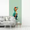 Cartoon - Dino - Oranje - Stekels fotobehang vinyl groot -woonkamer
