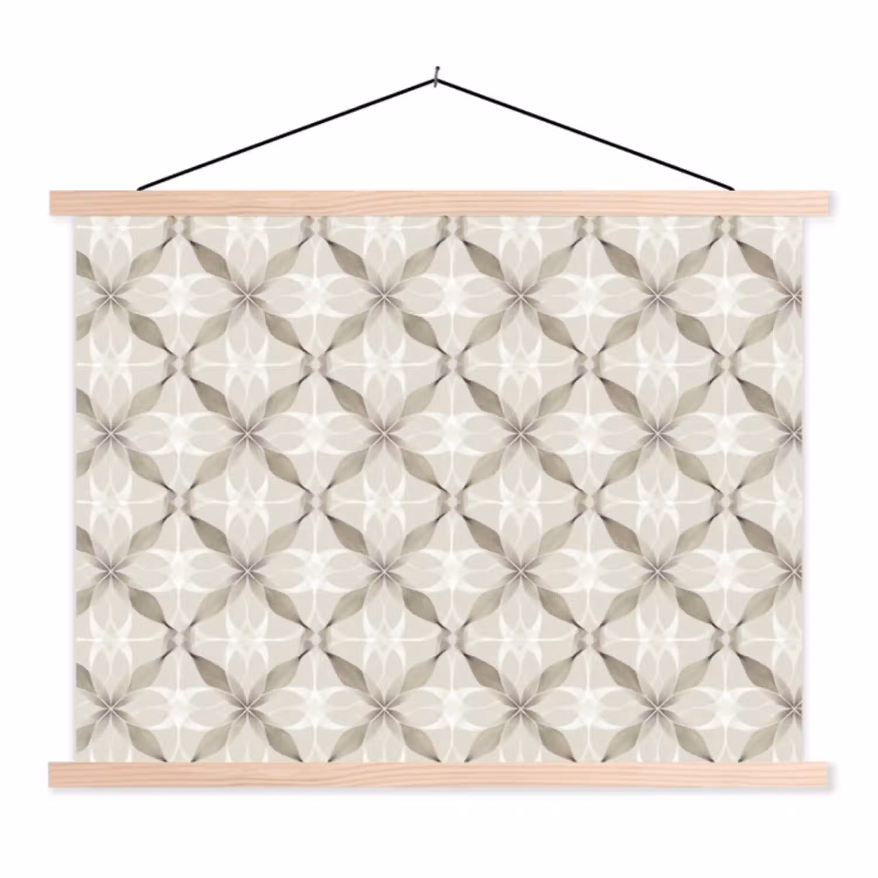 Grafisch - Patroon - Grijs textielposter latten blank klein 122 -3d