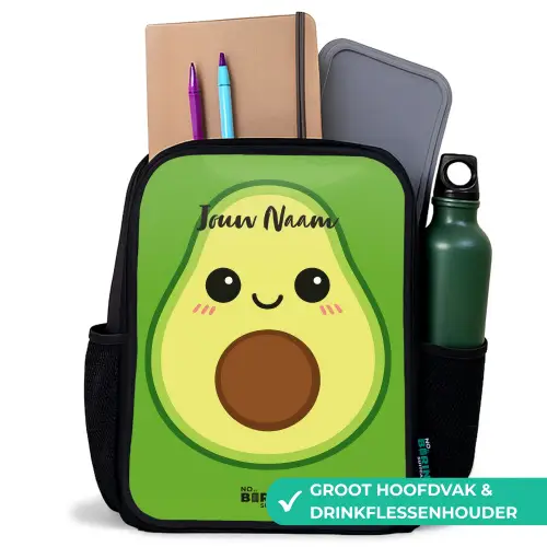 Kawai - Avocado - Groen Rugzak - Zwart middel -inhoud_NL